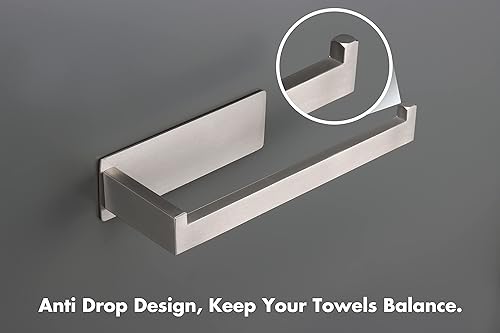 Miniatura 3 de Toallero de mano, fuerte anillo autoadhesivo para toalla de mano, barra de toalla de mano gruesa de acero inoxidable SUS304, sin perforación,
