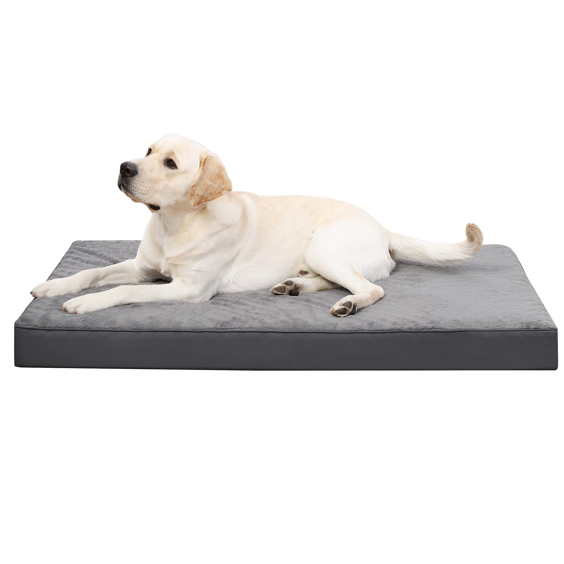 KSIIA Orthopädisches Hundebett Hundekissen Waschbar, Hundematte mit Abnehmbarer Deckel, Hundematratze Doppelseitig Wendbare