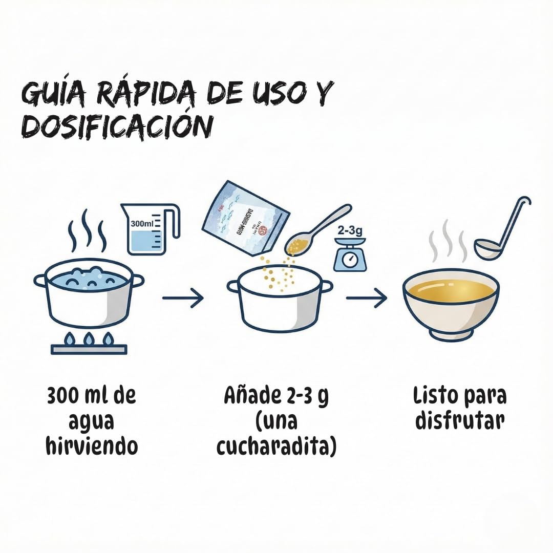 Umami Dashino-moto (Granulado para caldo) - 100 g - Elaborado por japoneses, procedente de pesca sostenible, secado lento y delicado