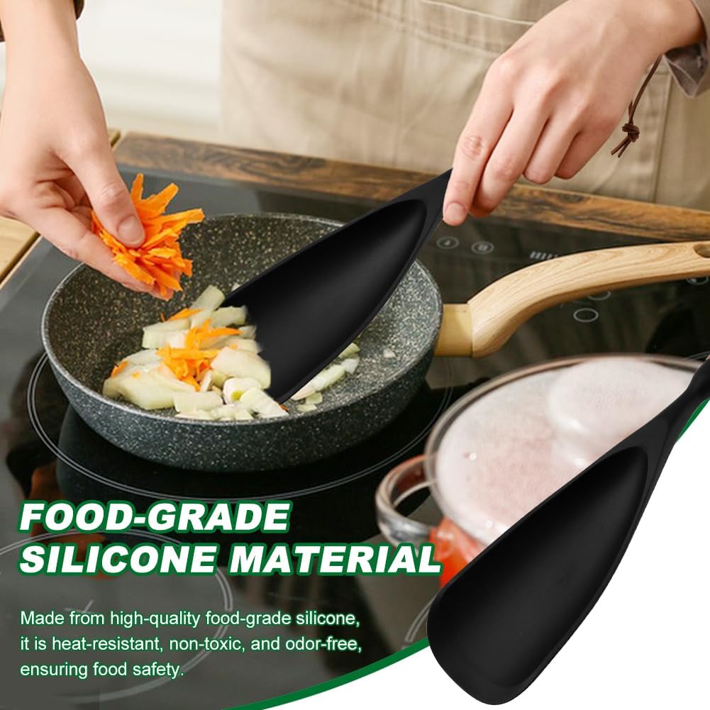 2 Pack Cooking Spoon for Nonstick Cookwares, Premium Kitchen Utensil Set for Cooking, Baking, and Serving, Mixing, Flipping, Wooden Handle Spoons and Spoon Racks
