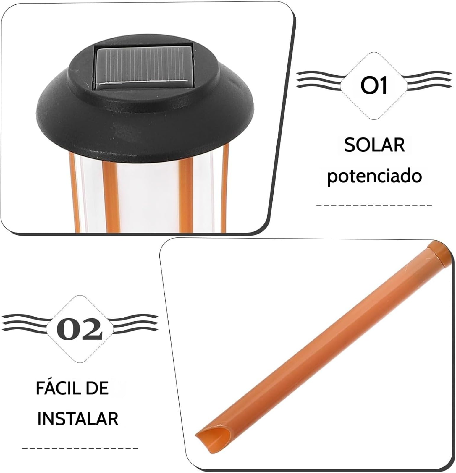 Antorcha Solar de Bambú para Exteriores 12 LEDLuces, Lámpara de Antorcha de Jardín, Linterna para Patio y Césped, Luz Decorativa para Fiesta al Aire Libre，luces solares led exterior jardin