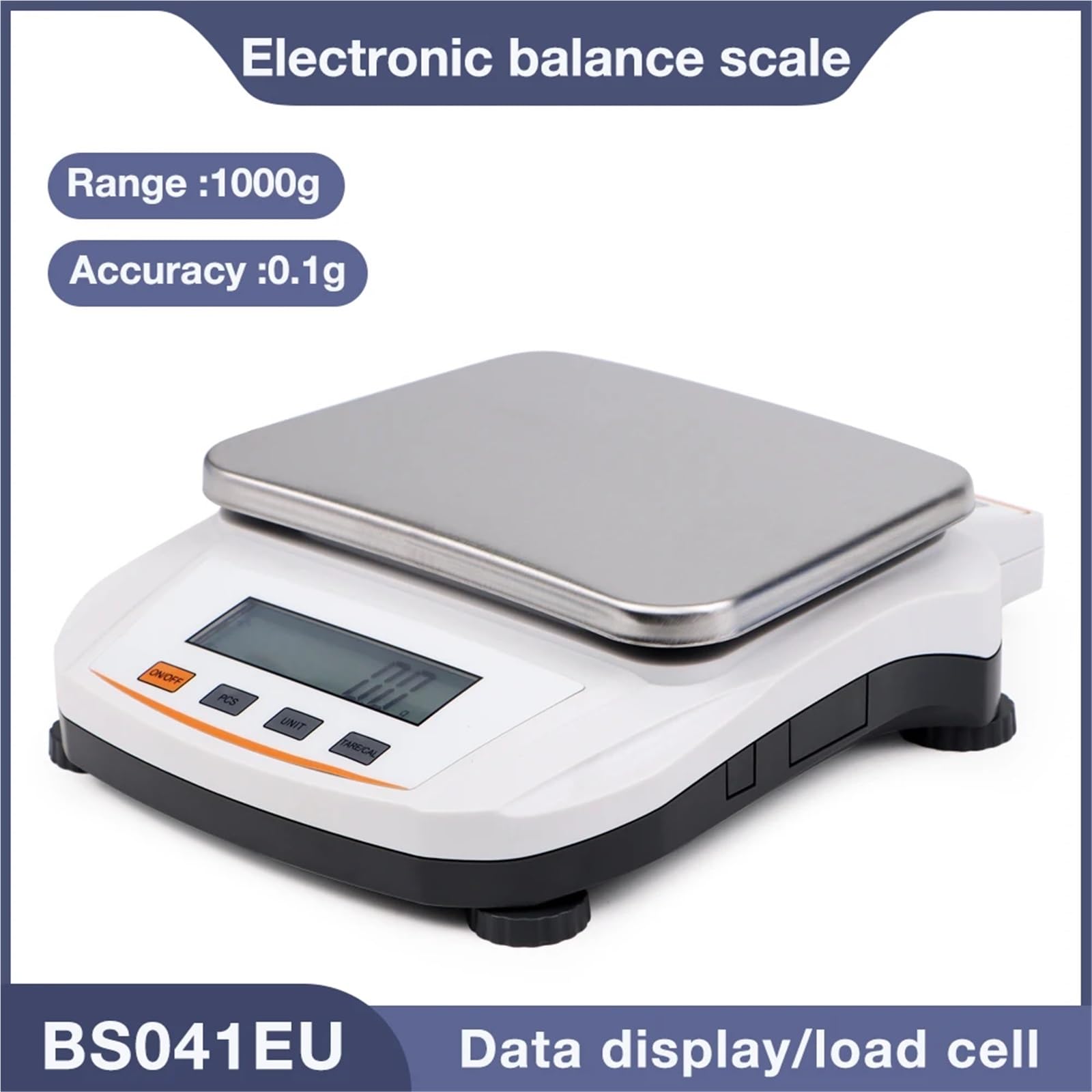 Bilancia da laboratorio con doppio display, bilancia elettronica 0,1 g, analitica ad alta precisione, di pesatura kg, 3 e 5 per Industriale, Cucina(1kg 0.1g)