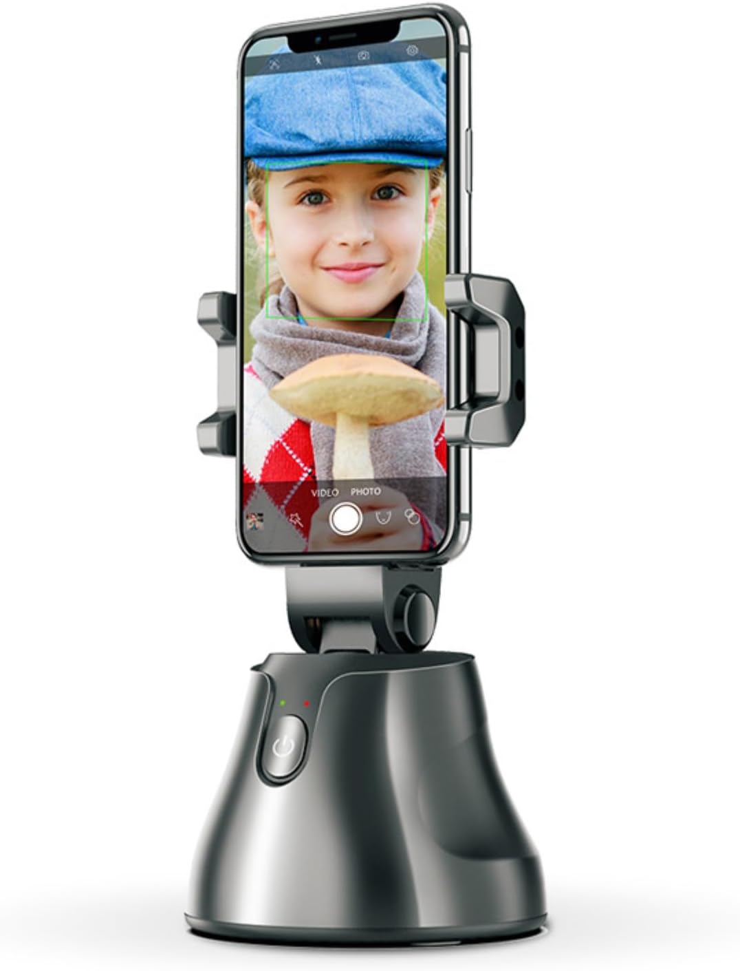 Auto Face Tracking Tripod, 360° Rotation Smart Tracking Phone Holder, Selfie Tracking Stand for Phone, for Video Recording Vlog Live Steaming, Rechargeable Battery