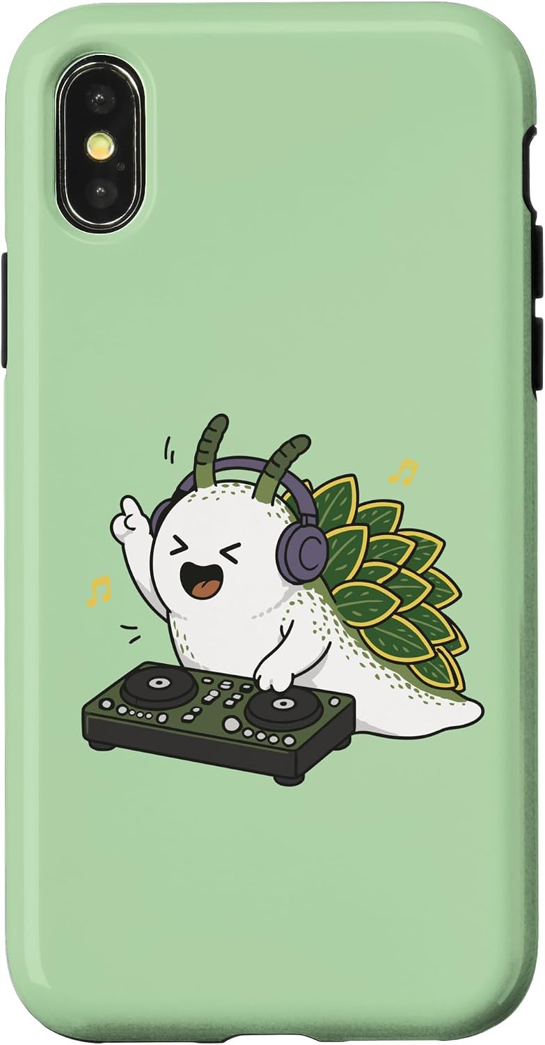Funny DJ Leaf Sea Slug Cartoon Cute Music Lover Ocean Animal Case for iPhone 11 image 5