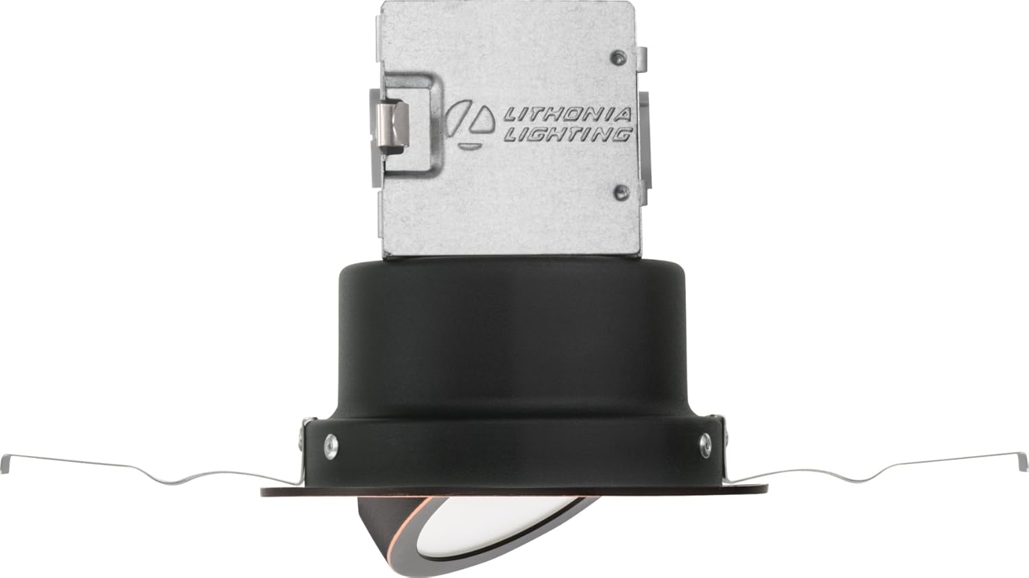 Lithonia Lighting 4JBK ADJ 30K 90CRI ORB M6 Round 3000K 90 CRI 4" Baffle Canless Kit, Adjustable Gimbal, Oil Rubbed Bronze