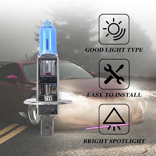 Miniatura 4 de 2 bombillas halógenas para faros delanteros, bombillas LED superbrillantes para automóvil, bombillas LED H1, 12 V, 100 W, luz baja y bombilla de