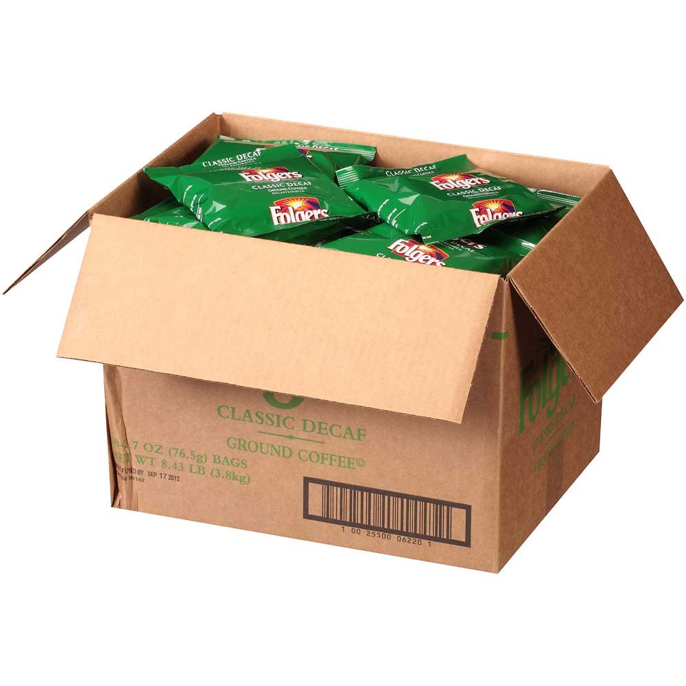 FOLGER'S Coffee Decaffeinated Gemini, 2.7-Ounce Boxes (Pack of 50)