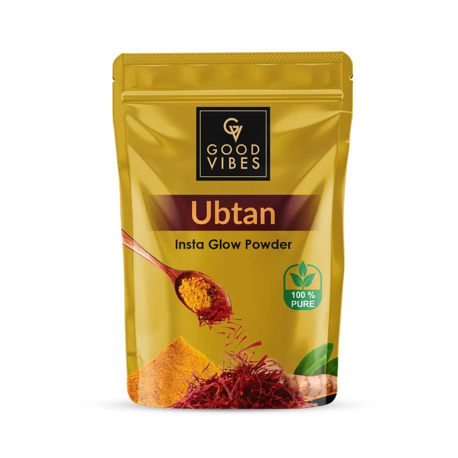 Good Vibes Ubtan Insta Glow Face Powder – 50g | Brightens Complexion | Enhances Natural Glow | Exfoliates & Detoxifies | Improves Texture | Soothes Skin | For All Skin Types | DIY Face Mask