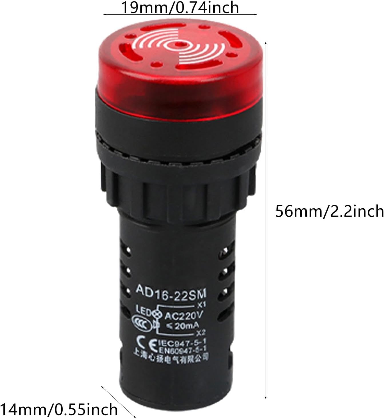 Stylish Double Power Sound Light Alarm ABS Warning Device for High Efficiency Alerts in Homes & Factories Alarm