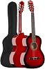Midex CG-270RD Red Color Classic Guitar 44 Adult Size Full Set with Handle Adjustment