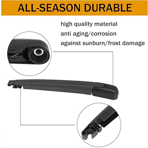 Miniatura 8 de TOP-VIGOR Limpiaparabrisas trasero de 12 pulgadas compatible con Kia Forte, Ford C-max Grand C-max I-MAX, Mazda 5 6 Estate 2002-2009 2010 2011 2012