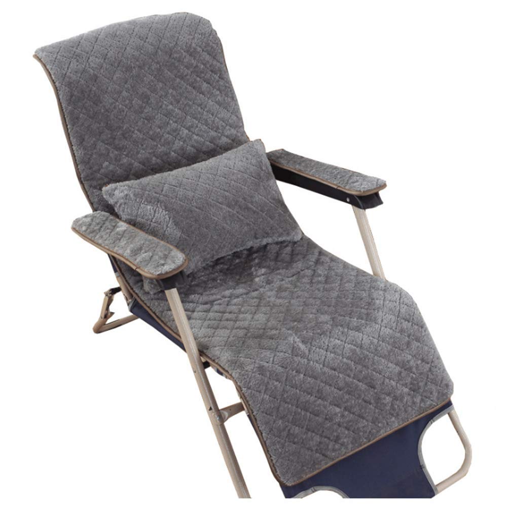 ZMXZMQ Lounger Cushion, Swing Bench Cushion, Indoor Outdoor Patio High Seat Back Chair Cushion, With Armrest Pad, Lumbar Pillow,Gray,49 * 150cm