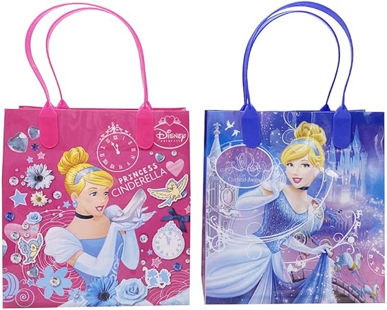 Amazon ディズニー ミニ ギフトバッグ 二枚セット シンデレラ c ラッピング ギフト プチギフト 手提げ かわいい かっこいい じょうぶ 濡れない ギフトバッグ 袋 文房具 オフィス用品