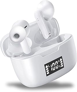 Topmeg Écouteurs Bluetooth sans Fil,Écouteurs sans Fil Sport HiFi Son Stéréo, Ecoutéur Bluétooth avec HD Micro Intégrés,Co...