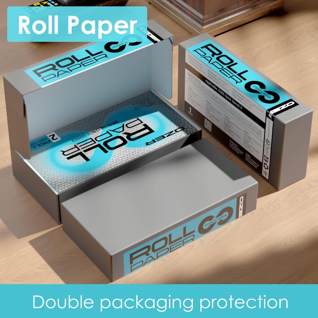 OZER Roll Paper Tattoo Transfer Paper 8.5Inch X 98.43Feet Roll Stencil Transfer Paper for Tattooing for Tattoo Artist