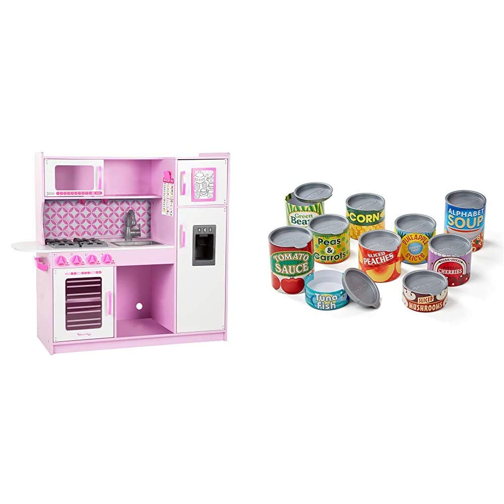 Melissa & Doug Chef’s Kitchen – Cupcake & Let's Play House! Grocery Cans