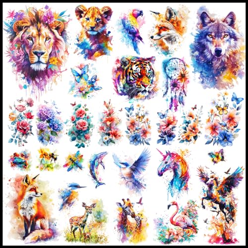 Charlent CLT117 Charlnet 3D Watercolor Temporary Tattoos cover