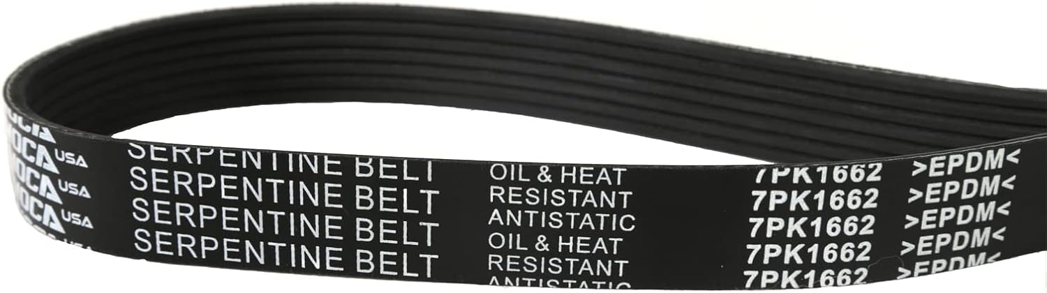 7PK1662 Serpentine Belt Fit 2002-2005 for Honda Civic 2.0L Acura CSX 7PK1662 & 2006 for Acura CSX Touring Sedan 2.0L l4