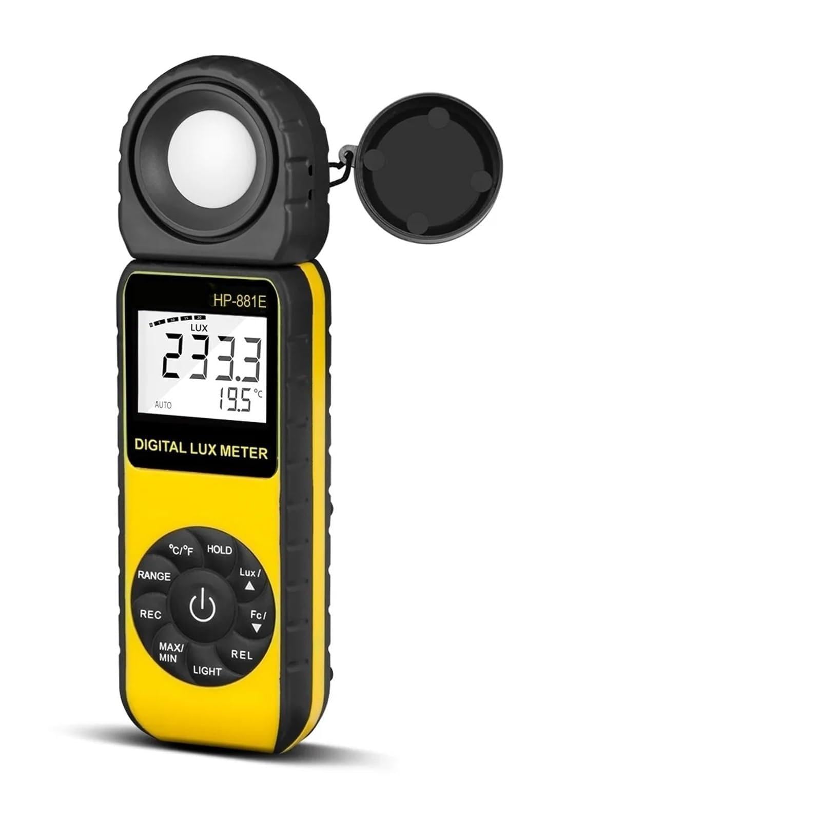 JVDDI Digital Light Tester Digital Illuminanc/Light Meter With 0.01~300,000 Lux(0.01~30, FC) Measuring Ranges For LED Lights And Plants Lumen