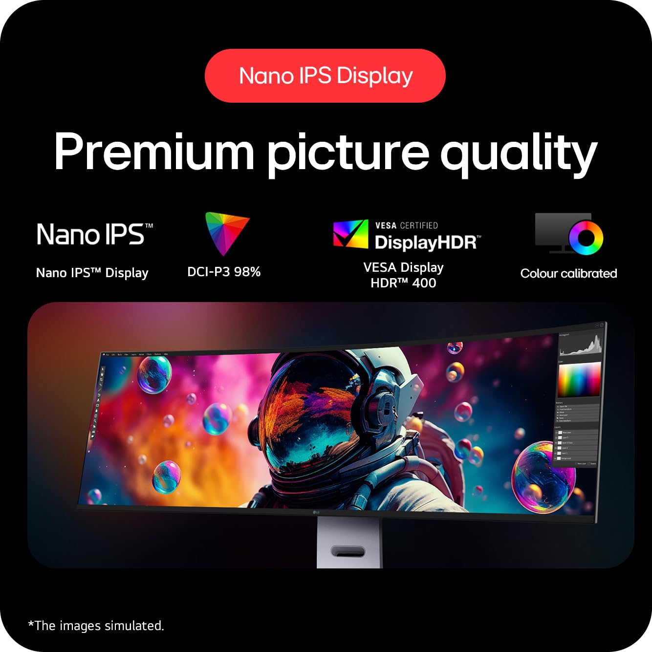 Lg 49u950A-W Monitor Pc 124,5 Cm [49] 5120 X 1440 Pixel Dual Qhd Led Nero, Bianco (49in Ips Wqhd Curved 5120x1440 - 32:9 1000:1 400cd/m2 Hdmi/dp Usb)