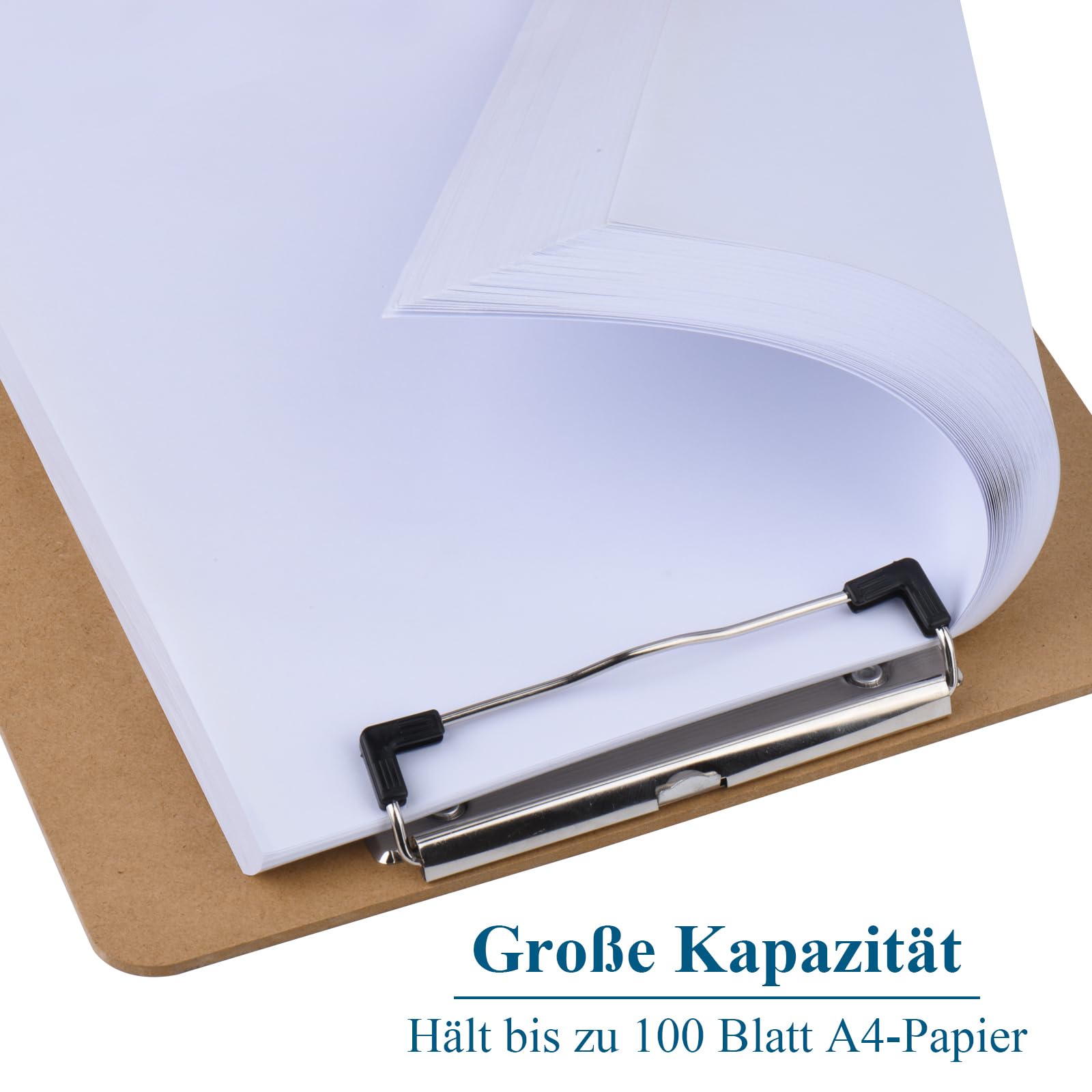 4 Klemmbretter A4 Bunt - Schreibplatten Mit Metallklemme