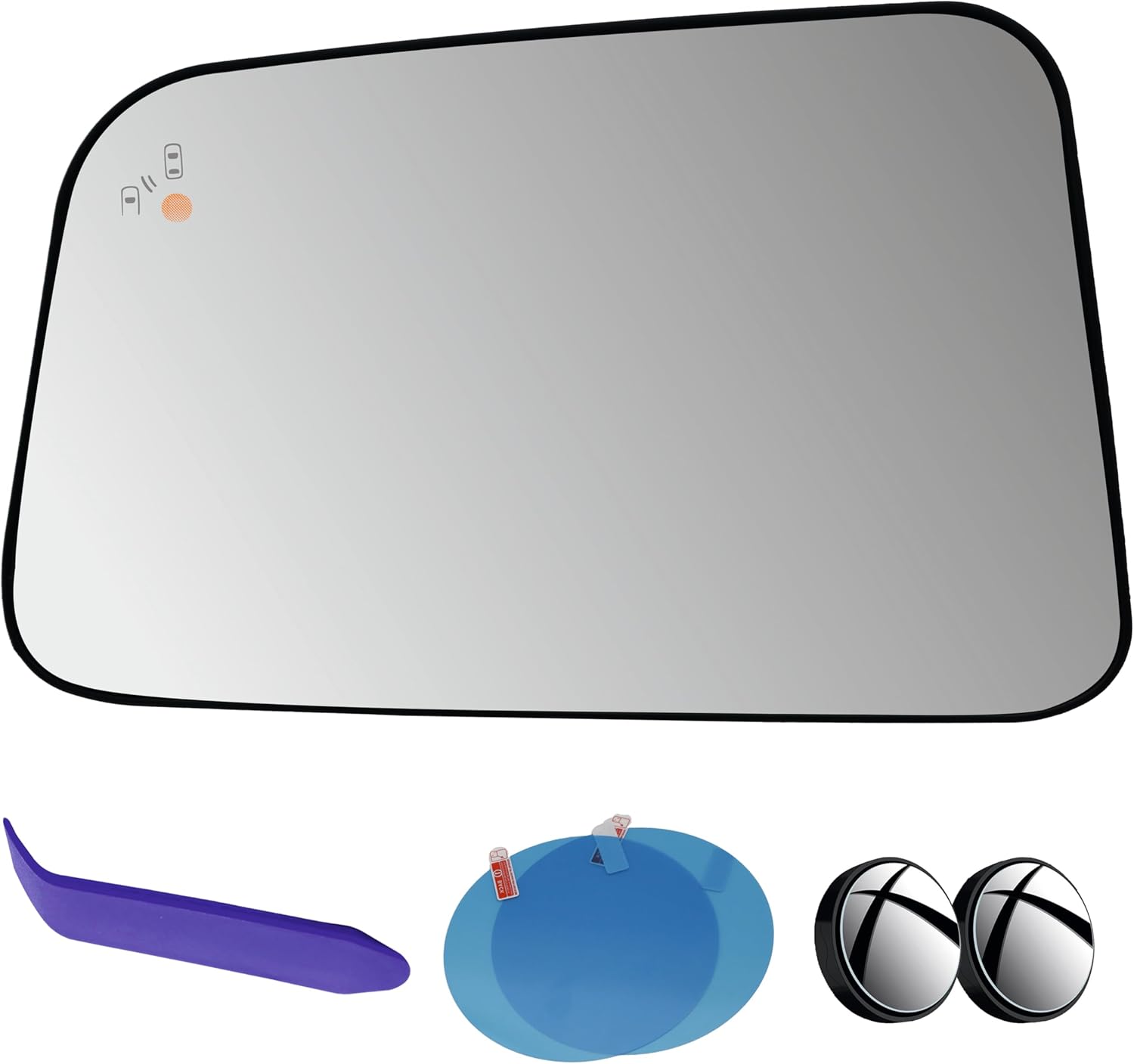 EAP Driver Side Mirror Glass Compatible with Ford Edge 2007-2010, Lincoln MKX 2007-2010, Heated with Blind Spot Without Auto Dimming BT4Z17K707D