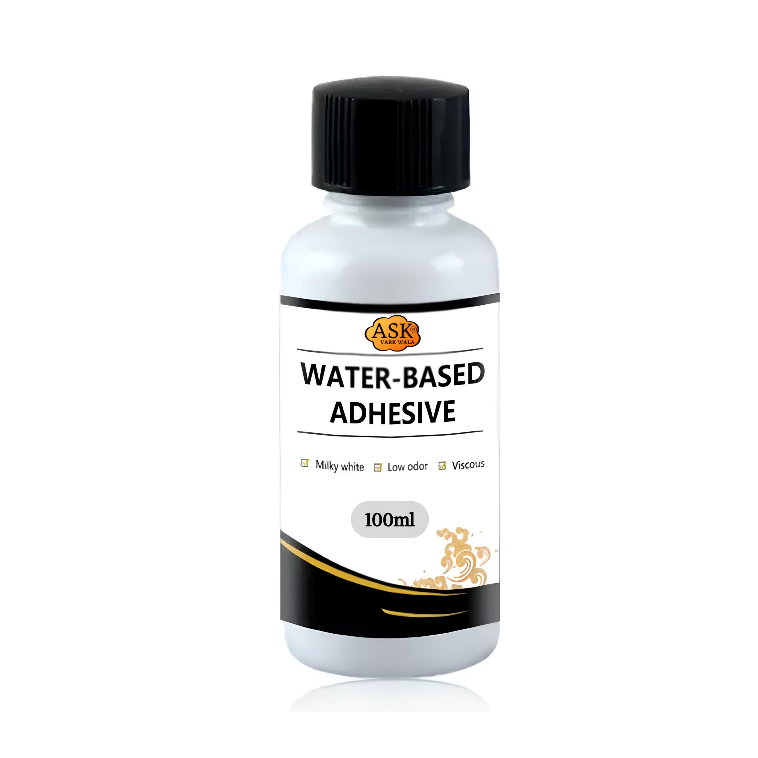 A.K GOLD LEAF Gilding Adhesive – 100ml | Fast-Drying, Water-Based Glue for Gold, Silver & Metal Leaf | Ideal for Crafts, Wood, Glass, Paper & DIY Projects