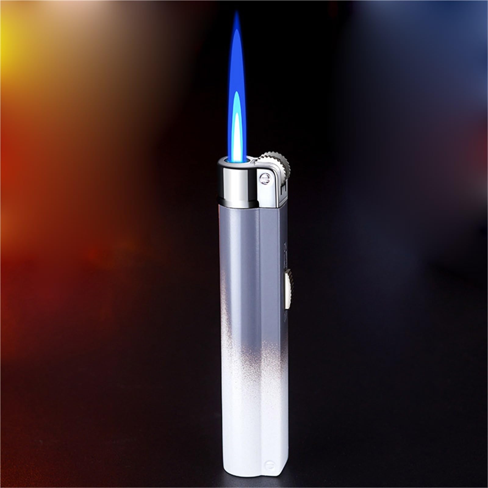 Encendedor portátil de metal que no se apaga con el viento y recargable