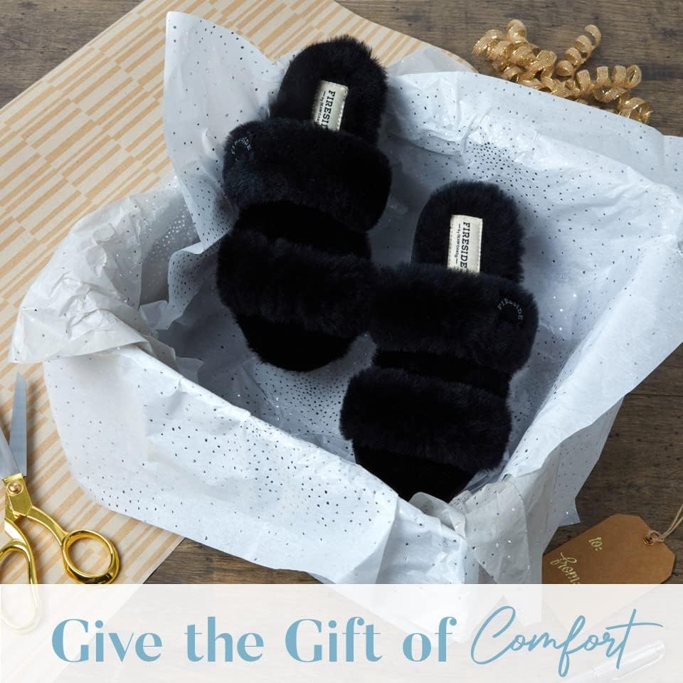 Dearfoams Women's Fireside Benalla All Over Shearling Double Band Easy On/Off Slide Slipper - Image 6