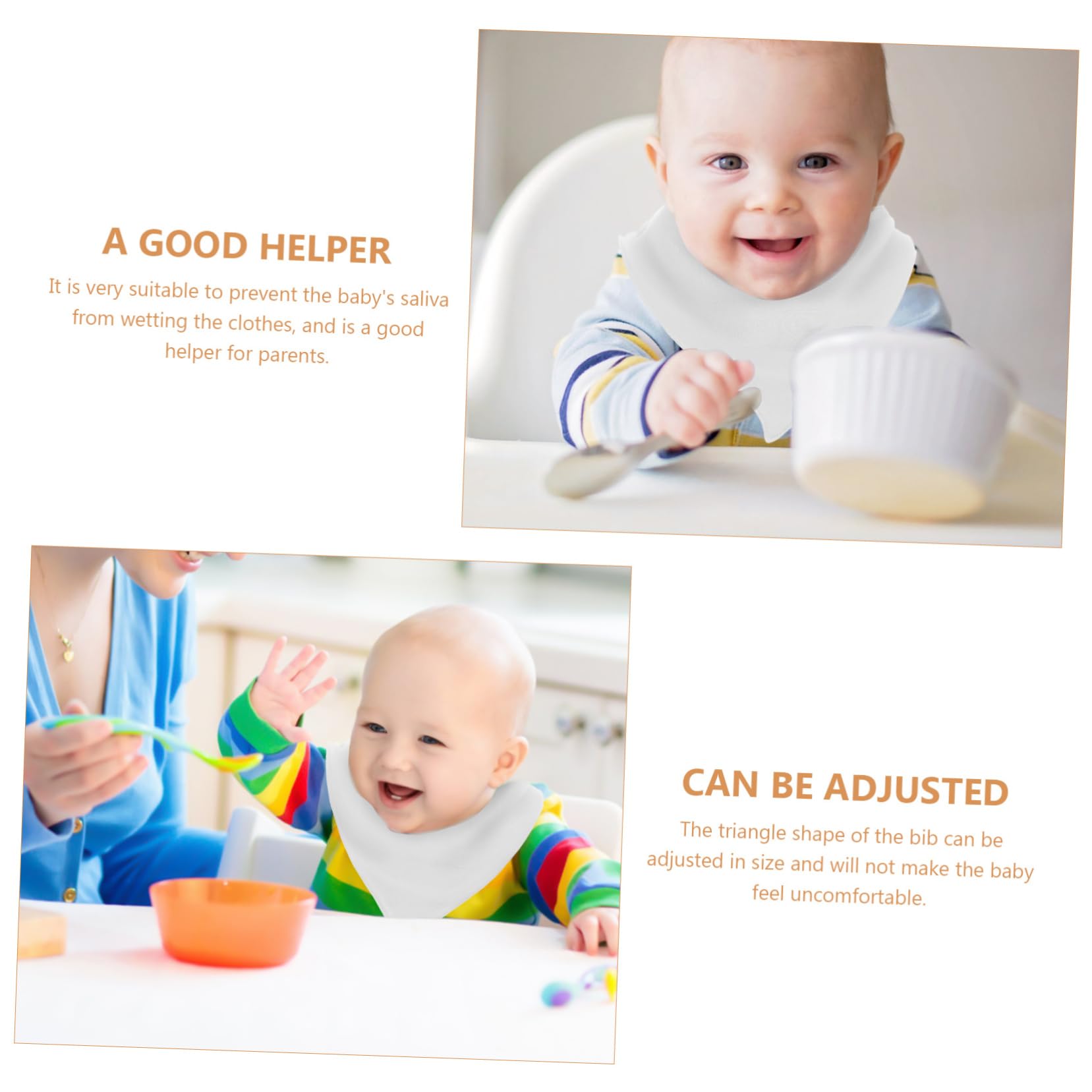 ibasenice 5sets Baby Lätzchen Baumwolle Fütterung Handtücher Saugfähigen Stoff Für Neugeborene Kleinkinder 3 Stücke * 5