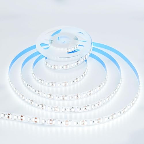 Miniatura 2 de Tira de luces LED AC110-130V, regulable, 10,000 lúmenes, 16.4 pies, SMD 2835, 600 LED, impermeable, IP44, tira de cinta, más brillo que las tiras de