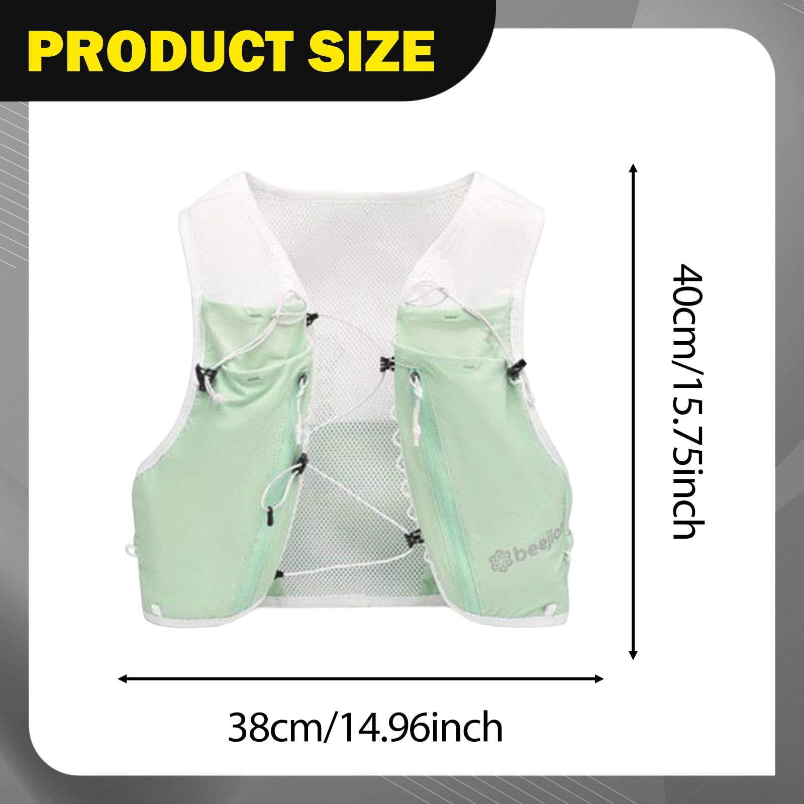 Gilet Running Zaino Idratazione Zaino Sportivo Zaino Ergonomico Materiale Elastico Multitasche Adatto a Escursioni Corsa Ciclismo Arrampicata Campeggi