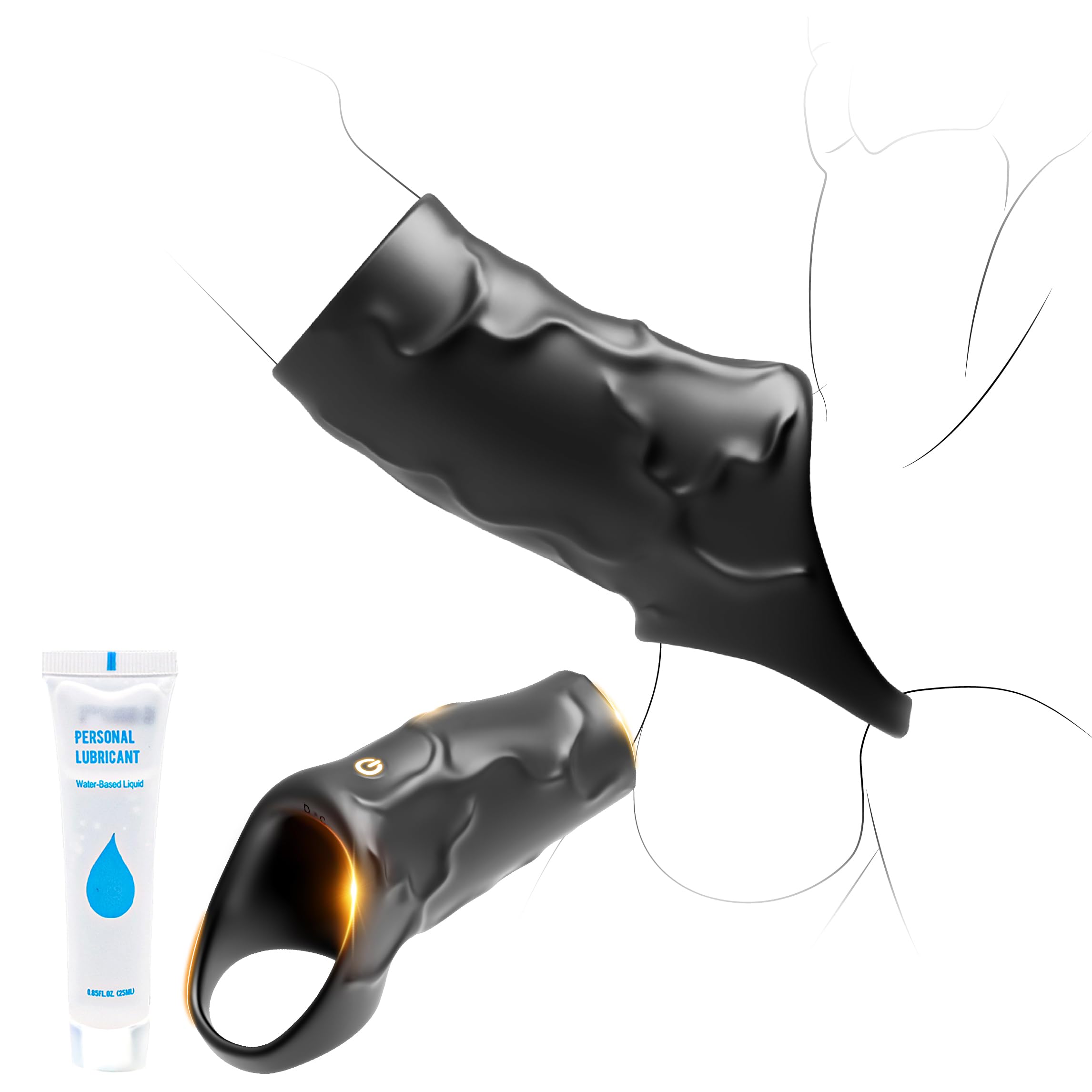 vibrating cock ring penis sleeve Knights Ring Penis Sleeve Vibrating Cock Ring +45% Girth – honeysx
