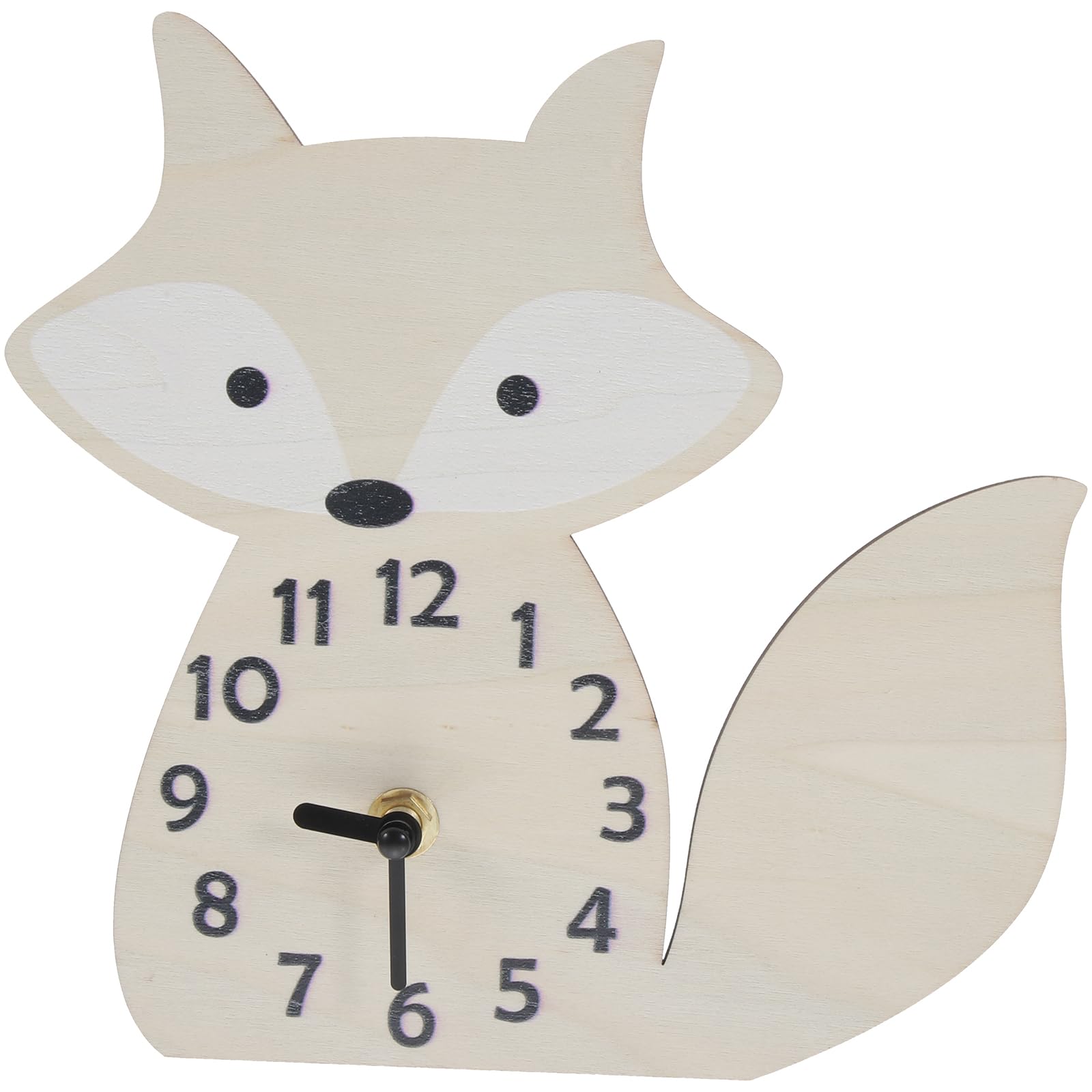 Amazon.com: VOSAREA Home Fox Clock Silent Clock Wood Mute Pendulum