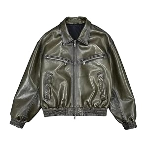 Mens Loose Fit Jacket Top Motorcycle Biker Outerwear Coat