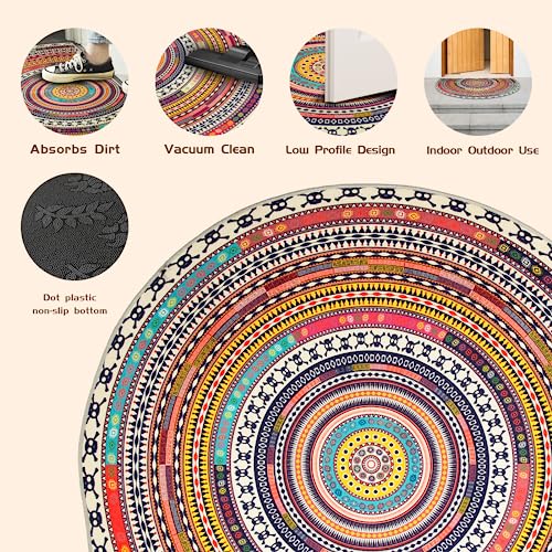 2 Pcs Half Round Home Welcome Door Mat,24''X36'' Indoor Welcome Doormat Outdoor Carpet Entrance Rug Living Room Bedroom Entrance Mat (24''X36'', 2) - Image 6