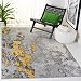 Safavieh Adirondack Collection ADR134H Grey and Yellow Modern Abstract Distressed Area Rug (5'1" x 7'6")