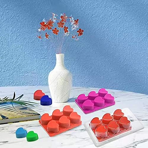 Wax Melt Molds: YCYH Clamshell Molds, Clear Empty Plastic Wax Melt Clamshells for Wax Melt & Soap-100Pcs (100 PCS Hearts)