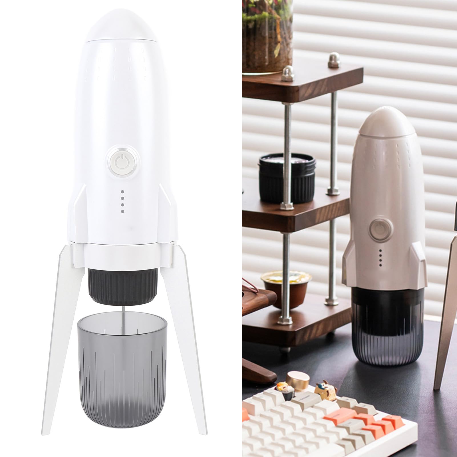 Máquina de café Portátil de Cápsulas, 3 en 1 Inalámbrica, 7800mAh