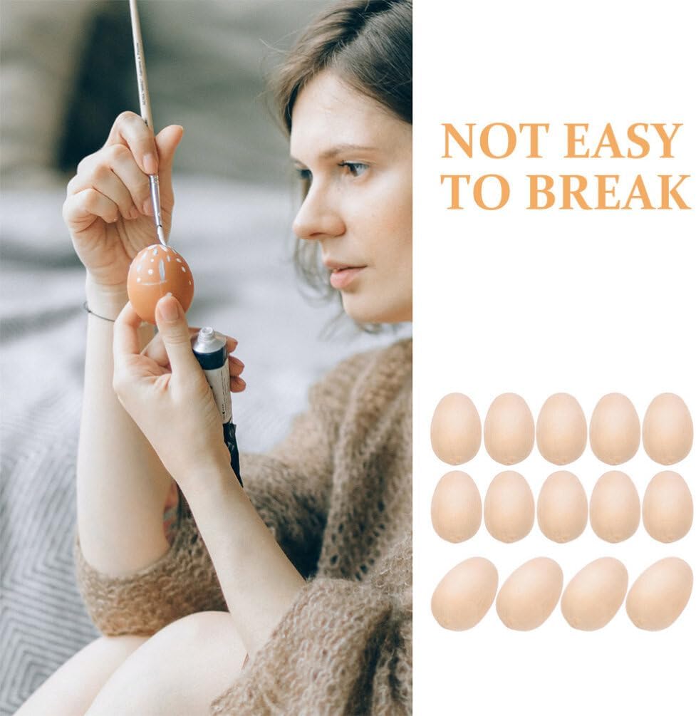 200pcs Mini Wooden Eggs Unfinished Easter Eggs DIY Unpainted Egg Model Artificial for DIY Painting Crafts - Image 8