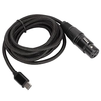 XLR to USB C Microphone Cable, USB C Microphone Cable Plug and Play Sturdy for Stage 2m/6 56ft