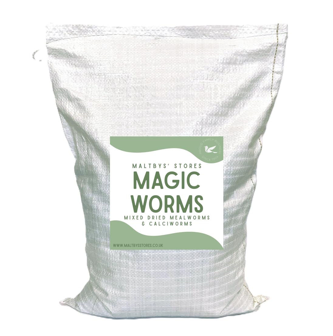 Maltbys' Stores 2kg Magic Worms Mixed Dried Mealworms & Calciworms Premium Wild Bird Food