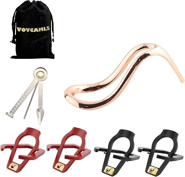 Foldable Pipe Stand 5 Pcs Pipe Stand Holder Set Rack Holder Kit Gold1* Metal Stand, 4* Plastic Stands, 3 in 1 Tool, Velvet Bag