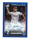 2024 TOPPS CHROME ROOKIE AUTOGRAPH REFRACTOR BLUE #RA-OK ORION KERKERING RC AUTO /150 PHILADELPHIA PHILLIES BASEBALL OFFICIAL TRADING CARD OF MLB
