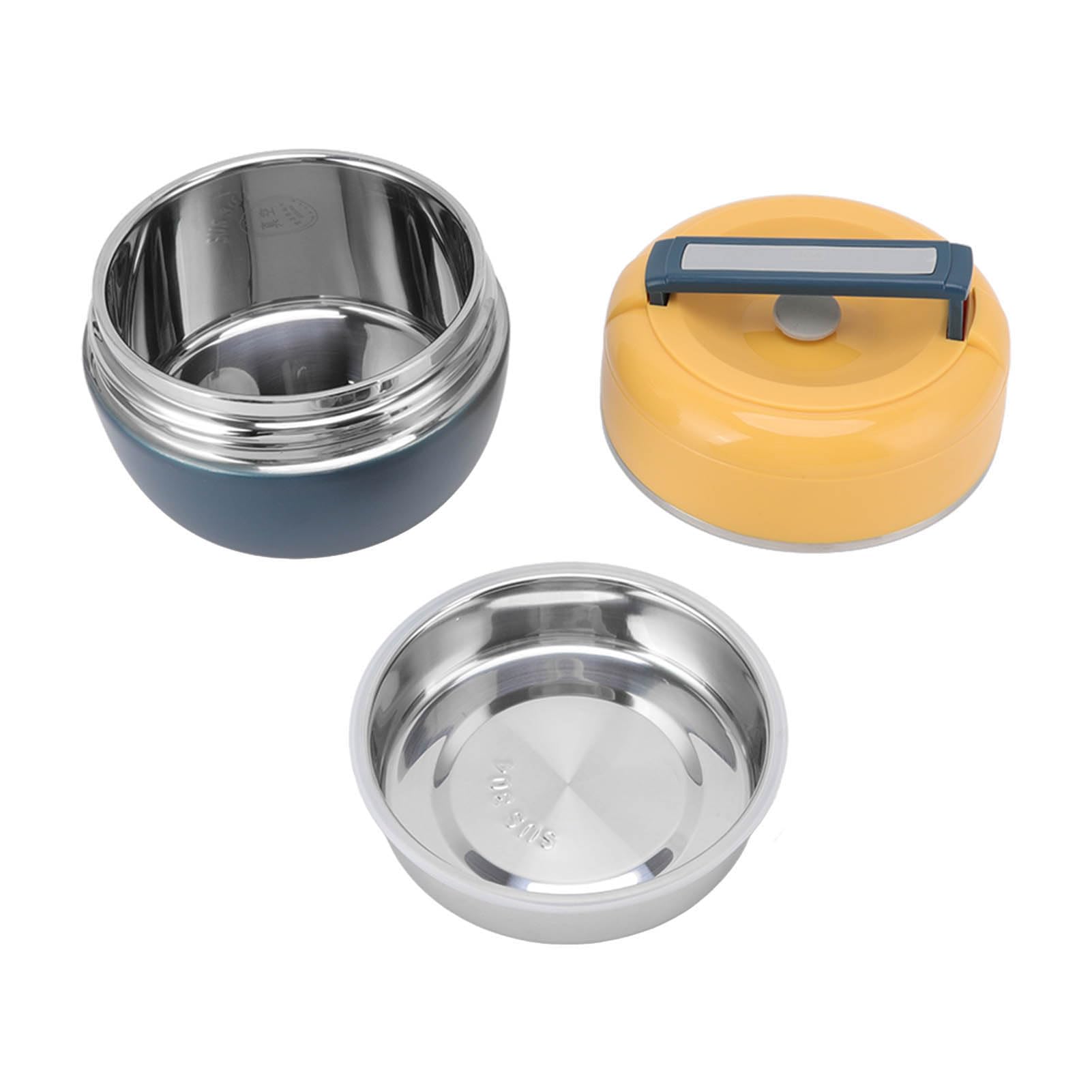 Scatola da pranzo Lunch box termico in acciaio inossidabile, contenitori isolati a 2 strati, barattolo for alimenti sottovuoto, lunch box blu pavone