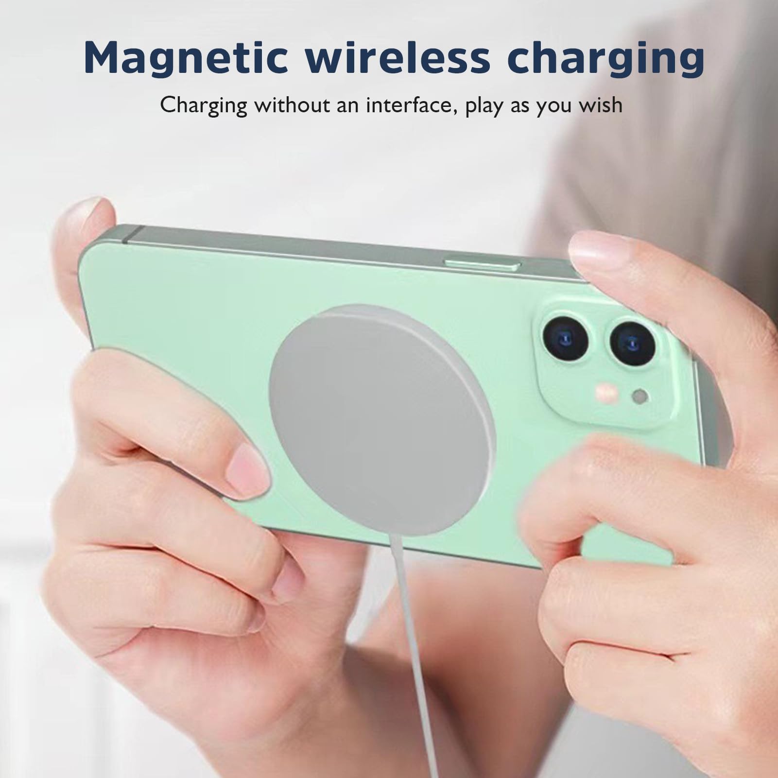 Szybka indukcja magnetyczna ładowarka, 20 W, magnetyczny kabel ładujący typu C (1 m) do iPhone 15/15 Pro/15 Pro Max/14/13/12/11/X/XS/SE/XR/AirPods (biały)