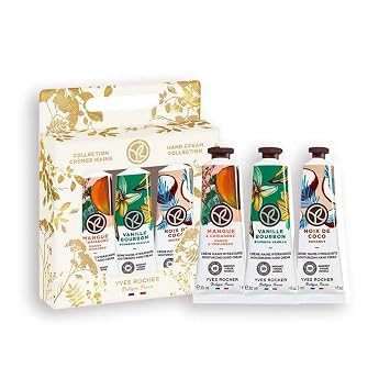 Yves Rocher Moisturizing Coconut Vanille and Mango Hand Cream Set of 3 Women Men Day Care - 30 ml. / 1 fl.oz.