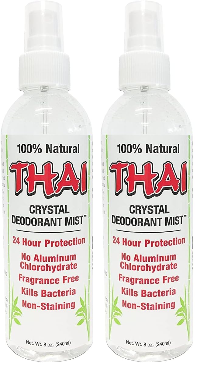 THAI Natural Crystal Deodorant Mist Spray, 8 Ounce (Pack of 1)