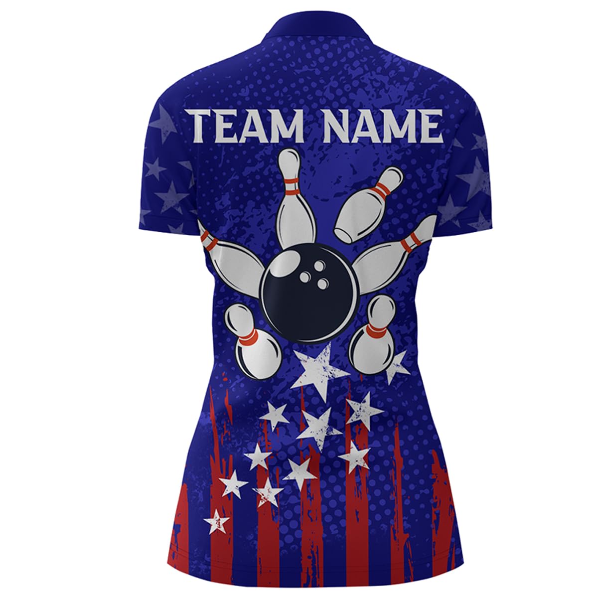 PIONAMZIOZ American Bowling Polo & Quarter-Zip Shirt for Men&Women Custom Bowling Team Shirt Bowlers Jersey QZT232 (Polyester, Women Quarter-Zip)