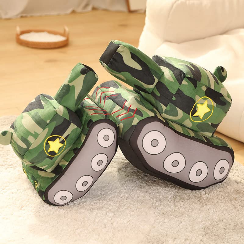 Image of Car Plush Toy Soft Stuffed Car Plush Pillow Toy CuteTractor Cartoon Throw Pillow Plushie Gifts for Kids Birthday Christmas Party (Tank)